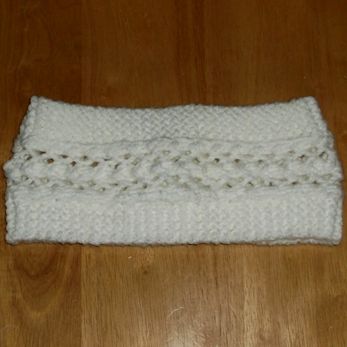 Snow Lace headband handmade and sold by Longhaired Jewels