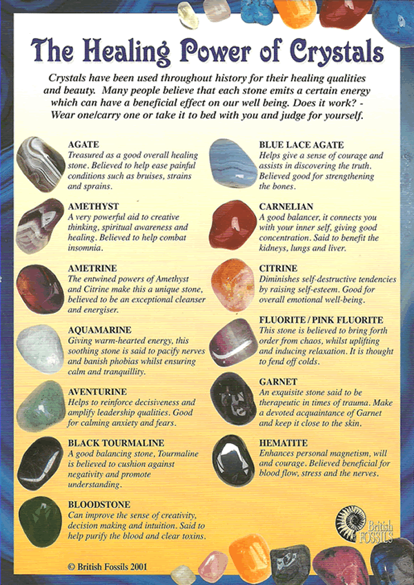 Information sheet for semi-precious stones