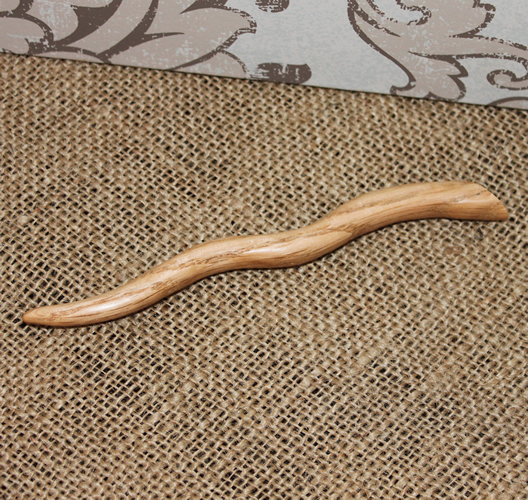Light Oak - wavy hairstick - handmade in the UK - exclusive to Long Haired Jewels