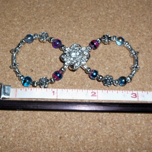 Aurora Infinity Barrette handmade by Longhaired Jewels