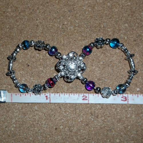 Aurora Infinity Barrette handmade by Longhaired Jewels