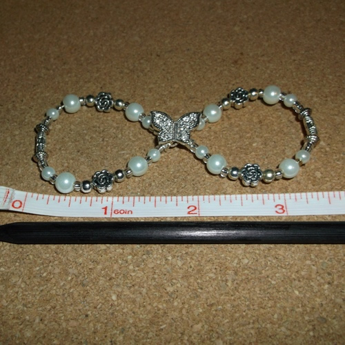 Butterfly Infinity Barrette handmade by Longhaired Jewels