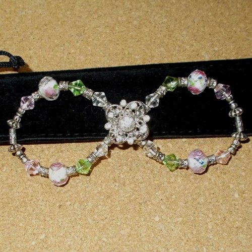 Rose Garden Infinity barrette made and supplied by Longhaired Jewels