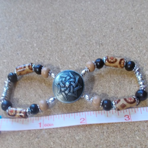 Wooden Infinity Barrette handmade by Longhaired Jewels