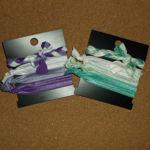 Gentle knotted hair ties supplied by Longhaired Jewels