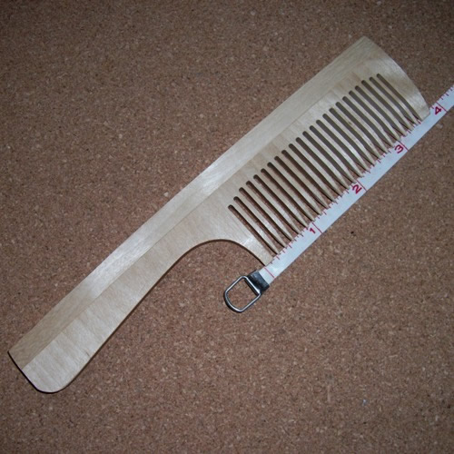 Handmade Beechwood hair comb supplied by Longhaired Jewels
