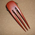 Rustic Handmade Padouk 3 prong hair forks supplied by Longhaired Jewels