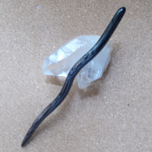 NEW! Dymalux Charcoal Ketylo hair stick supplied in the UK by Longhaired Jewels